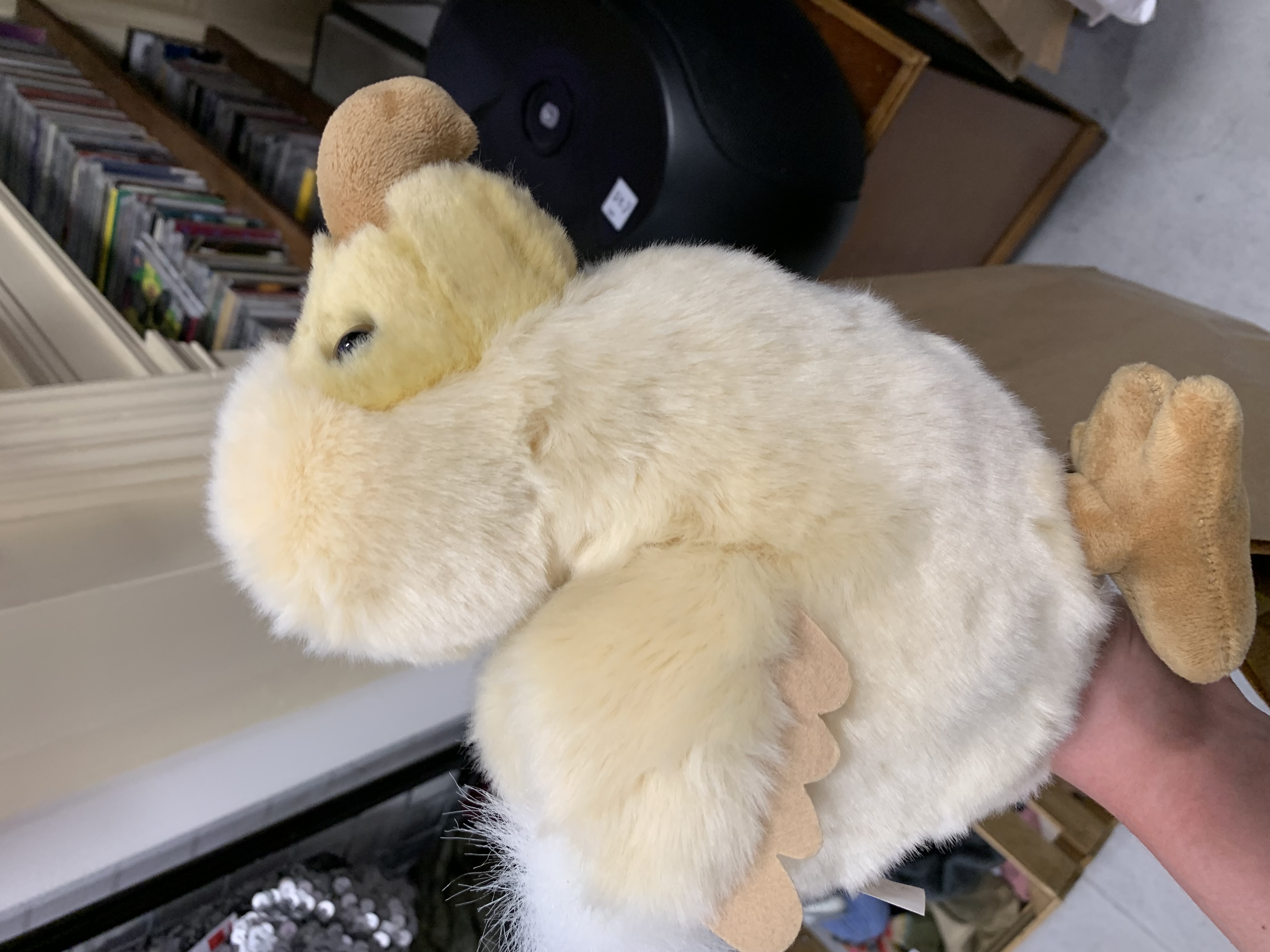 A plushie dodo, side view